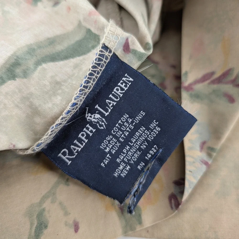 Ralph Lauren Francesca 90s Floral Pillowcases Vintage Cotton USA Standard Set 2